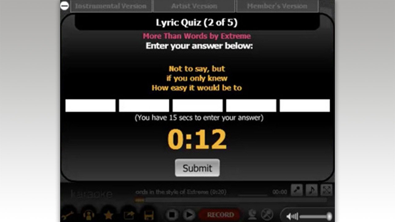 Lyrics Quiz
