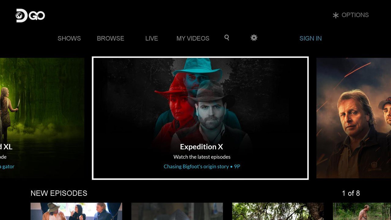 Discovery GO - Home Screen