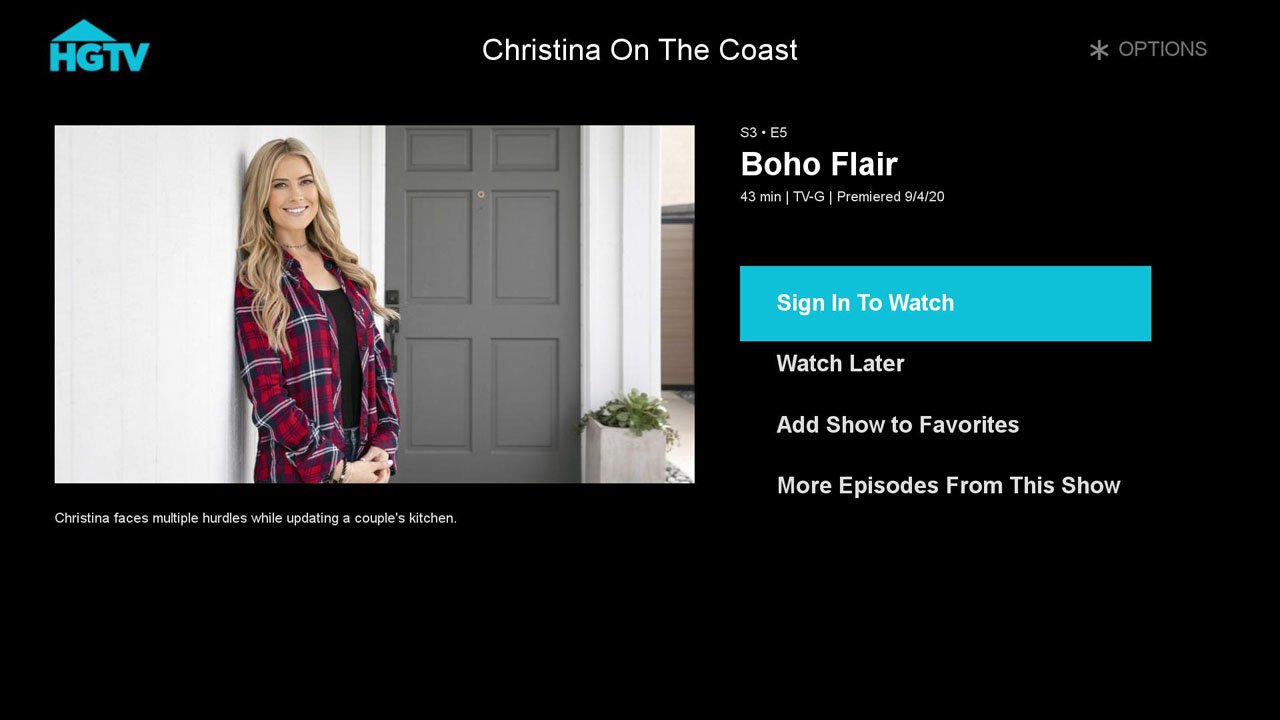 HGTV GO - Episode Screen