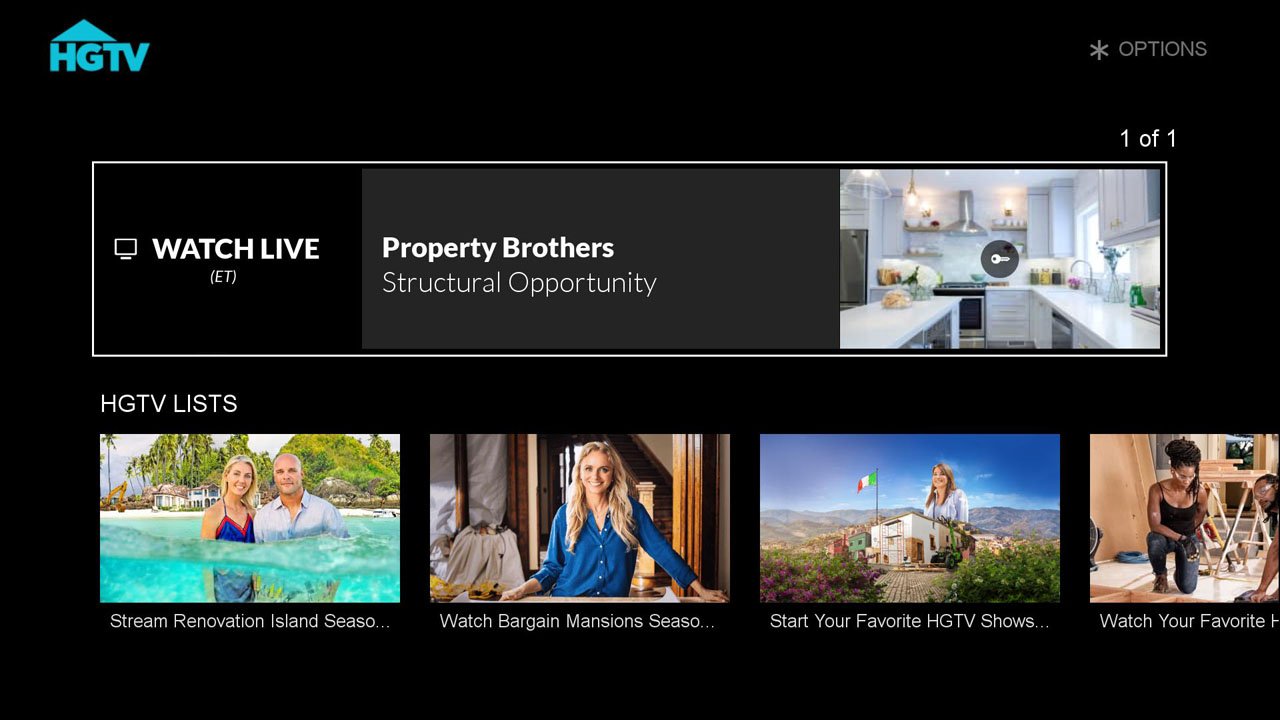 HGTV GO - Live Tile