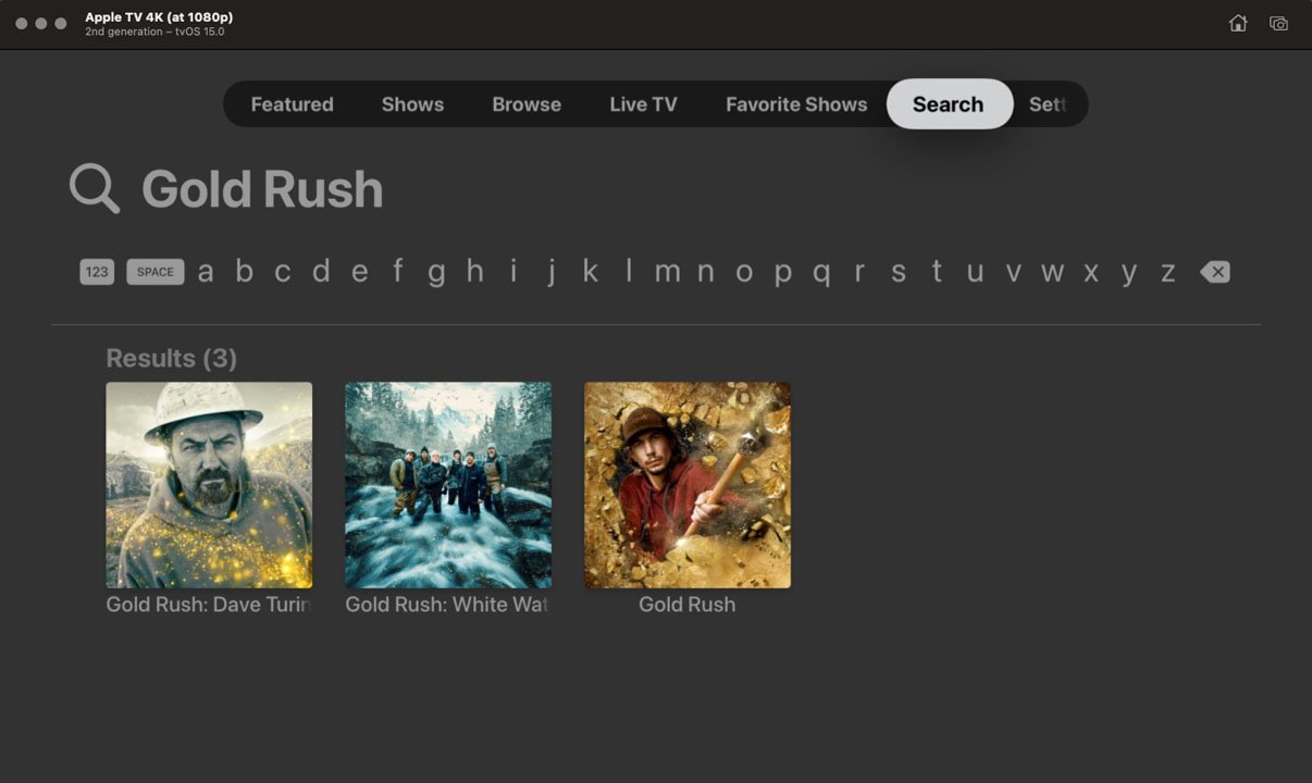 Discovery GO - Search Screen