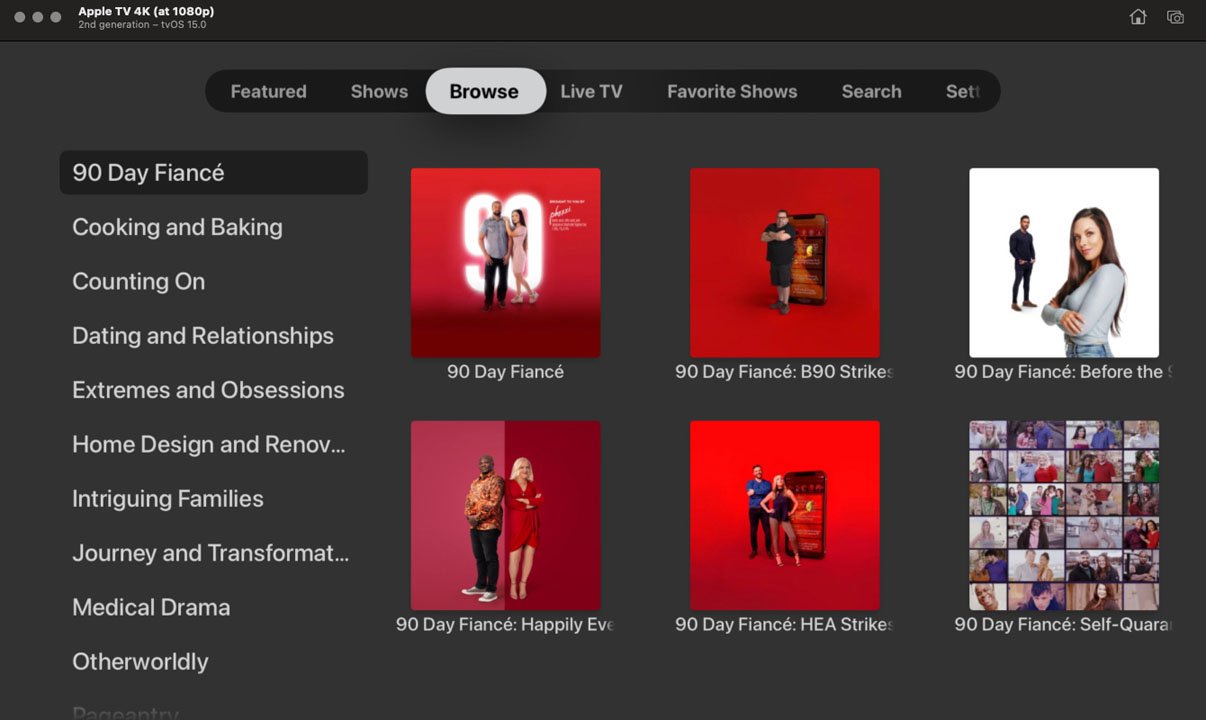 TLC GO - Browse Screen